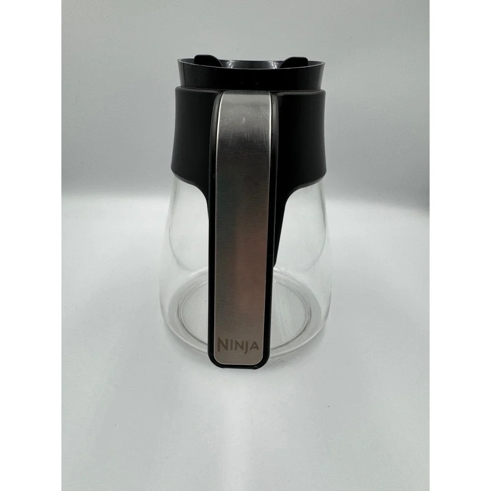 Ninja Coffee Maker Carafe CP301 10-Cup Glass Pot Black Silver Glass Replacement